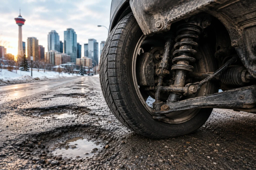 Common Suspension Problems Caused by Calgary Roads